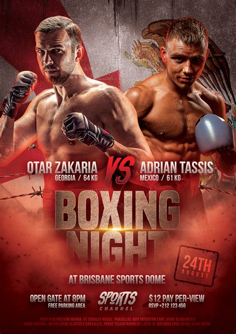 Boxing Match Poster Template